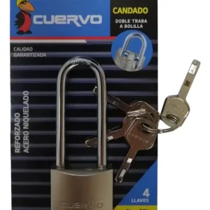 candado cuervo acero niquelado 30mm largo candado cuervo acero niquelado 30mm largo