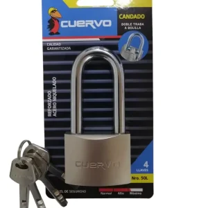 candado cuervo acero niquelado 50 Largo Candado Cuervo acero niquelado 50mm Largo