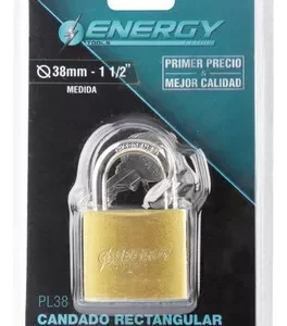 candado rectangular de bronce 38mm energy Candado rectangular de bronce 38mm Energy